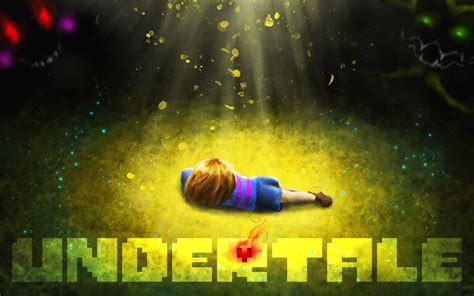 Wallpaper Video Games Night Heart Grass Artwork Undertale Light