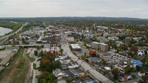 5 5K Stock Footage Aerial Video Orbiting A Quarry Colorful Foliage