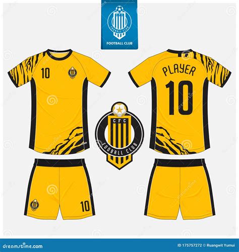 Soccer Jersey Or Football Kit Mockup Template Design For Sport Club