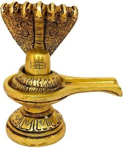 Adhvik Lord Shiva Lingam Sculpture Brass Ashtadhatu Shivling Idol With