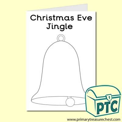 Christmas Eve Jingle Colouring Card A With Text Primary Treasure Chest