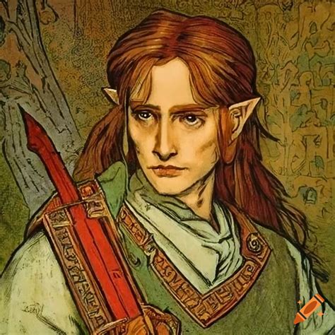 Portrait Of Link From The Legend Of Zelda Aged Illustration