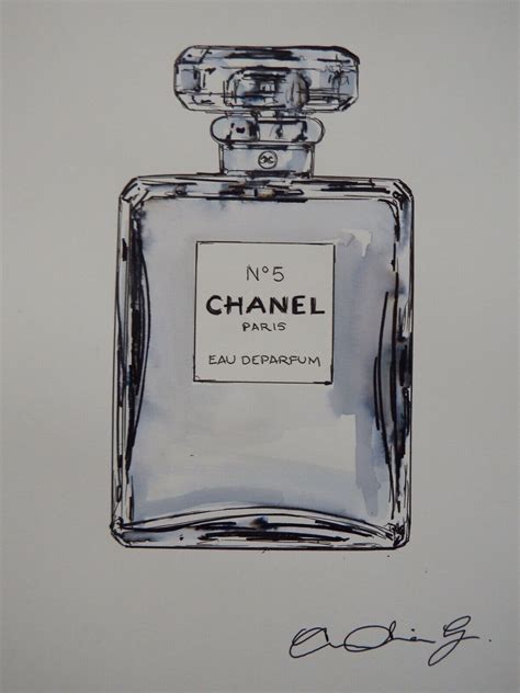 Chanel Perfume Bottle Drawing