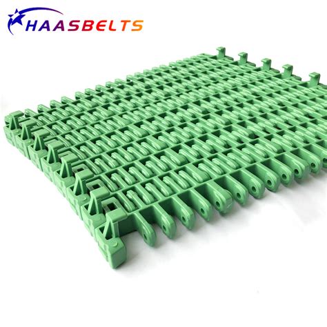 Haasbelts Plastic Conveyor Chain Is Radius Flush Grid With Pop Up