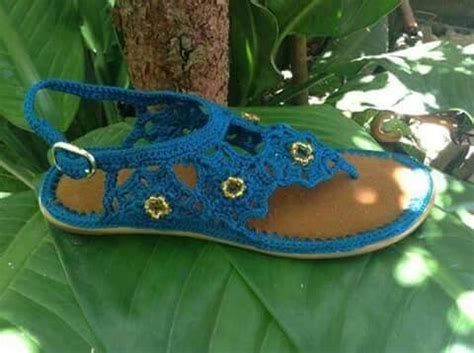 Pin De Wabule Agnes Julies En Crocheted Sandals Zapatos De Ganchillo