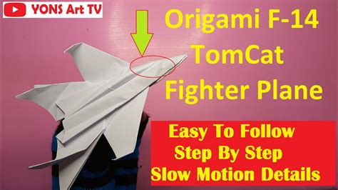 How To Make A Paper Origami F 14 Tomcat Fighter Plane Youtube