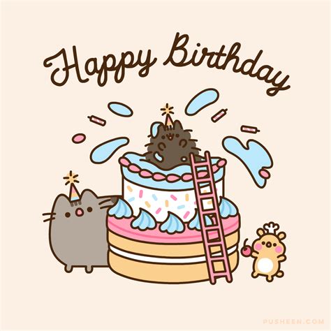 Pusheen Happy Birthday Pip