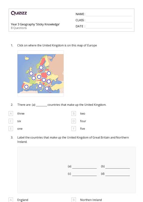 50 Countries In Europe Worksheets For 3rd Year On Quizizz Free