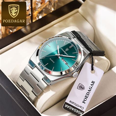 Poedagar New Watch For Men Waterproof Original Stainless Steel Relo