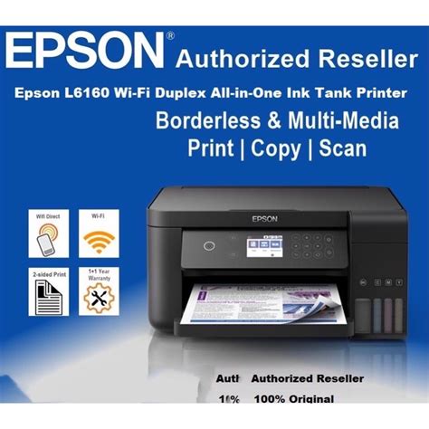 Epson L6160 Wi Fi Duplex All In One Ink Tank Printer Shopee Philippines