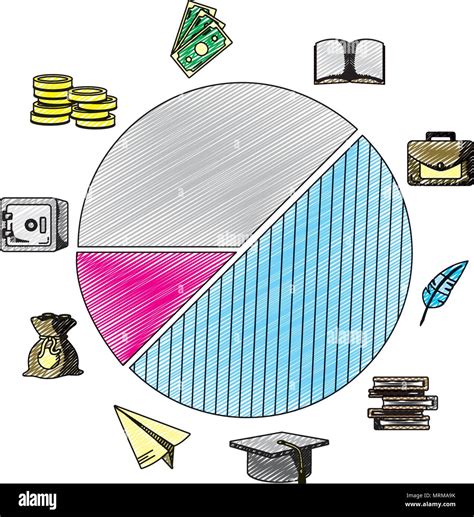 Doodle Graphic Statistics Diagram With Business Success Stock Vector