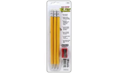 Bazic 2 Hb Pencil Triangle Jumbo W Sharpener 3pc 1 Qfc