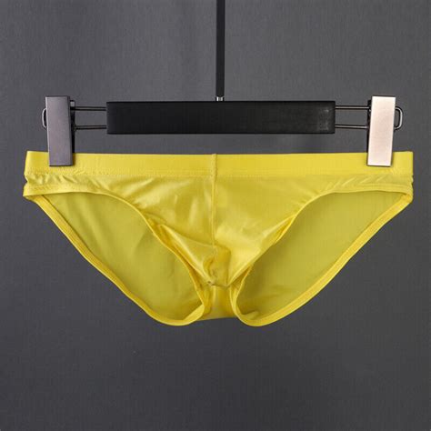 Men Ice Silk Briefs Low Rise Sexy Underwear Breathable Low Waist Underpants Ṅ Ebay