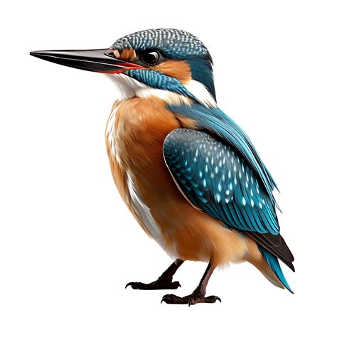 Beautiful Kingfisher Bird On Transparent Background Ai Generated