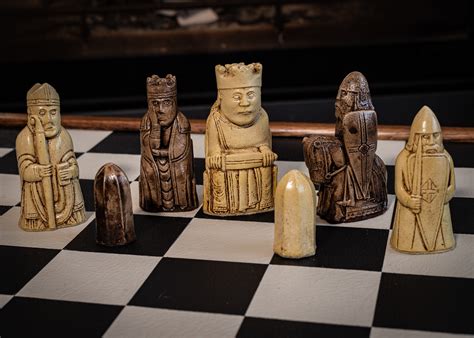 Made To Order Chess Set Lewis No 2 Design In An Aged Cream Etsy Uk