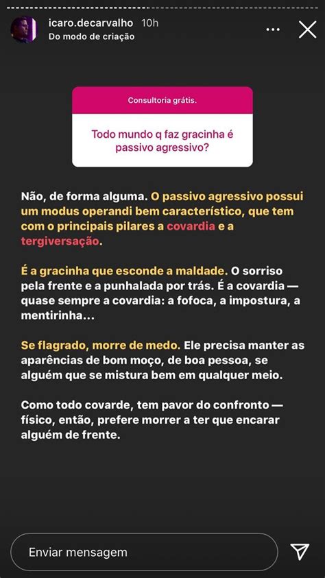 Pin Em Universidade Instagram Passivo Agressivo Pensamentos