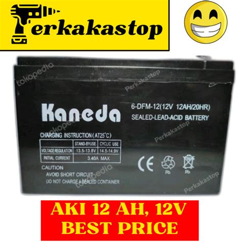 Aki Kering Sprayer Elektrik 12V 12AH KANEDA Baterai Kering 12 AH