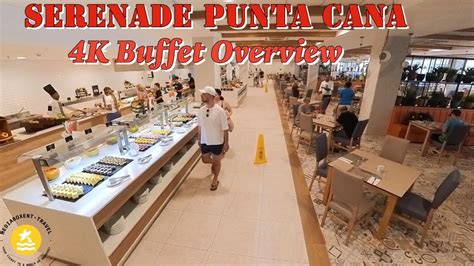 Buffet Tour From Above In 4K At Serenade Punta Cana Beach Spa Resort