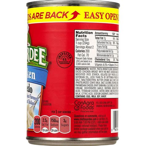 Chef Boyardee Chicken Alfredo 15 Oz