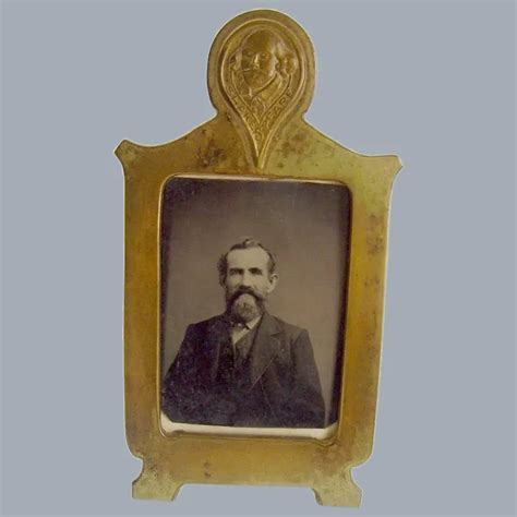 Antique Late 1800 S Brass Shakespeare Picture Frame Ruby Lane