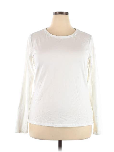 A N A A New Approach White Ivory Long Sleeve T Shirt Size Xxl 30