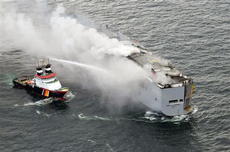 Ship fire still rages off Dutch coast - Pakistan Observer