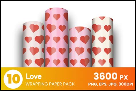 Love Wrapping Paper Graphic By Fromporto · Creative Fabrica