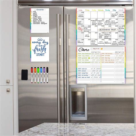 Buy Magnetic Dry Erase Calendar And Chore Chart Bundle For Fridge