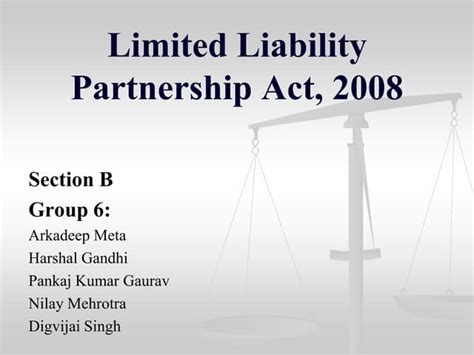 Limited Liability Partnership Ppt