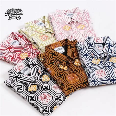 Katun Kemeja Men S Batik Shirt Benji Chicken Short Sleeve Mera Cotton