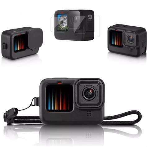 Silicone Case For Gopro Hero Black Tempered Glass Screen