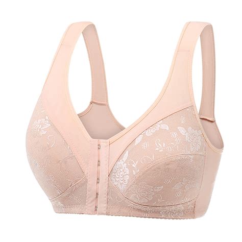 Levmjia Front Closure Bras For Women Wireless Women S Plus Size Bra Casual Sexy Lace Front