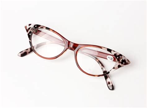 Sexy Black Leopard Cat Eye Women Leopard Reading Glasses Crystal Rhinestone Decoration Glasses ...