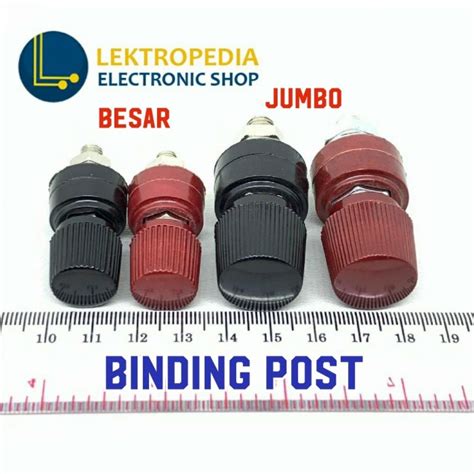 Jual Binding Post Set JUMBO Merah Hitam Terminal Speaker Banana Socket