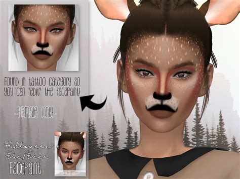 The Sims Resource Imf Halloween Doe Facepaint