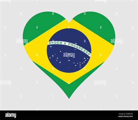 Brazil Heart Flag Brazilian Love Shape Country Nation National Flag