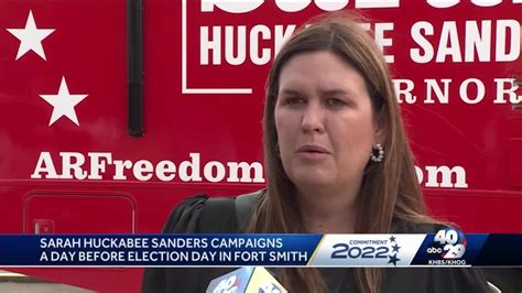 Sarah Huckabee Sanders campaigns in Fort Smith the day before Election ...