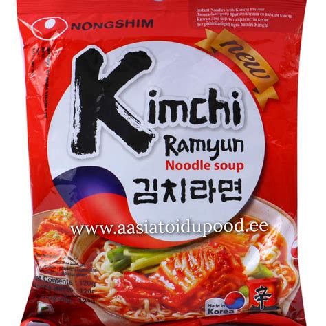 Nong Shim Kimchi Flavor Instant Noodle Soup 120g Aasiatoidupood