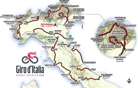 Giro parcours et profil des étapes Videos de cyclisme