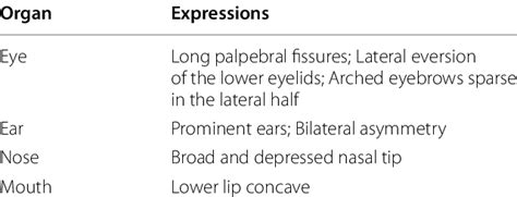 Summary of the facial deformities of the patient | Download Scientific Diagram