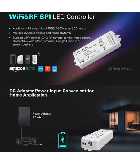 Controlador Smart SPI RGBW LED Multipixel WiFi RF