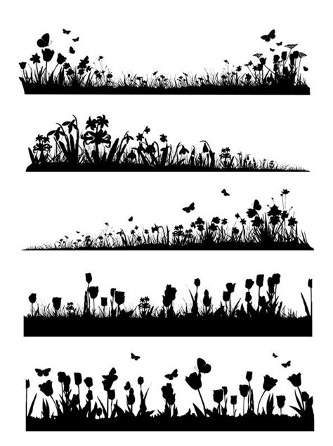 Garden Silhouette Vector at Vectorified.com | Collection of Garden ...