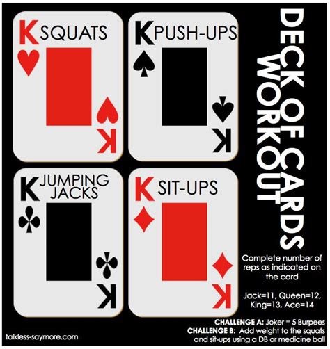 1000+ images about Deck of cards workout on Pinterest | Workout ideas ...