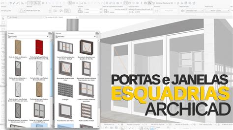 Portas E Janelas Esquadrias Archicad Youtube