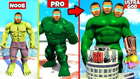 Upgrading Noob Franklin Green Hulk Into Ultra God Franklin Green Hulk