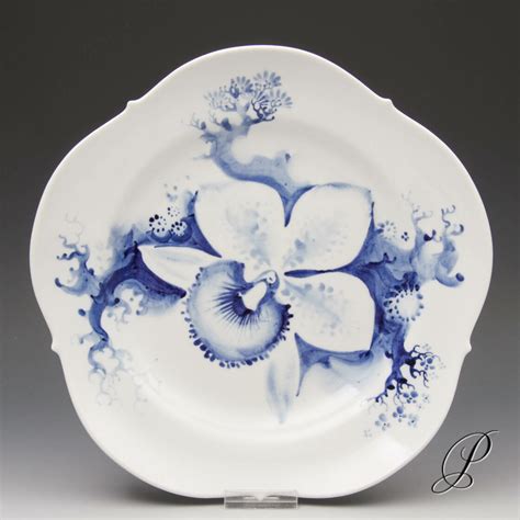 Speiseteller Meissen Blaue Blumenmalerei Von Professor Heinz Werner