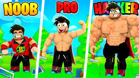 KASLI BABİ PRO OLDU VE HERKESİ YENDİ Roblox Gym League Simulator