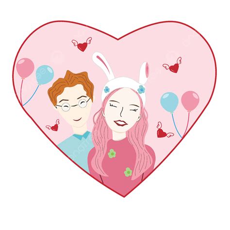 Couple Love Romantic Vector Hd Images Tanabata Pink Love Frame