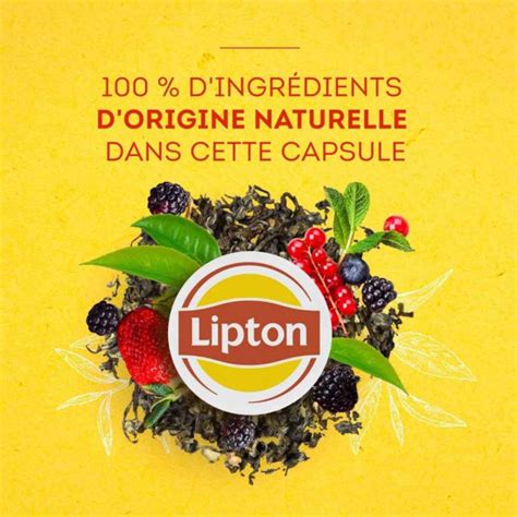 Capsule Nespresso Compatible Lipton Thé Noir Fruits Rouges 10 capsules