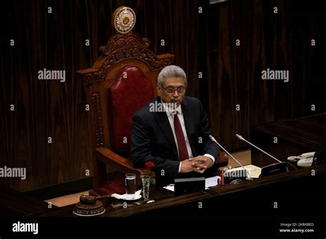 Sri Lankan president Gotabaya Rajapaksa at the inaugural session of the ...